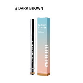 Plump Lip Color Smear-proof Makeup Peeling Lip Liner (Option: Dark Brown-1PC)