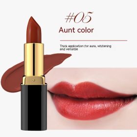 Lipstick Moisturizes And Does Not Fade Easily (Option: 05 Aunt Red)