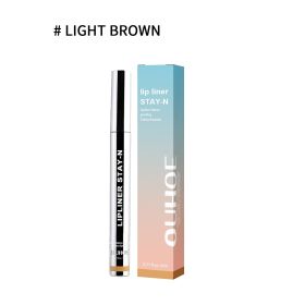 Plump Lip Color Smear-proof Makeup Peeling Lip Liner (Option: Light Brown-1PC)