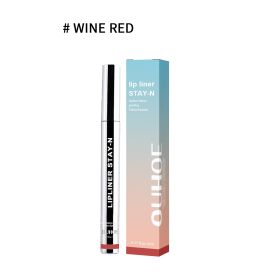 Plump Lip Color Smear-proof Makeup Peeling Lip Liner (Option: Wine Red-1PC)