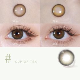 Daily Color Contact Lenses 38 Moisture Content (Option: Sweet Tea Green-450Degree)